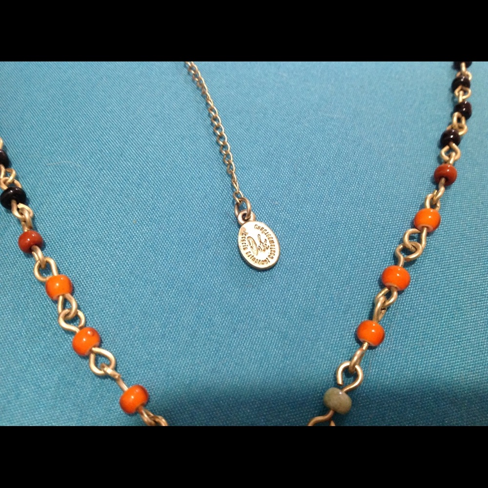 Buddha multi colored brass necklace - Picture 6 of 16